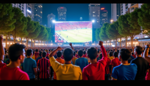 Les meilleurs écrans géants pour vibrer devant la coupe du monde de football dans votre ville